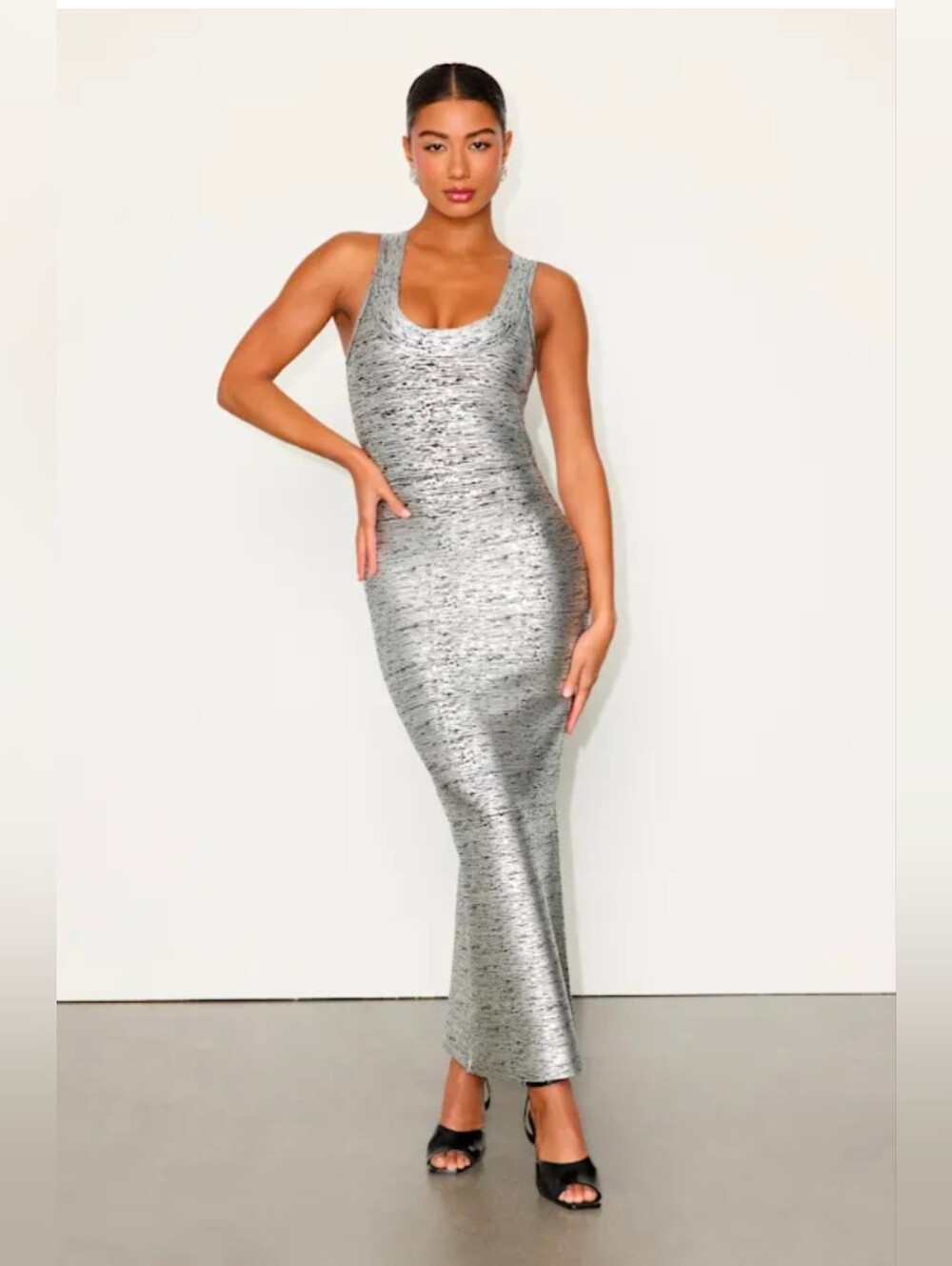 Lulu's sz XL Metallic Scuba Bodycon Dress